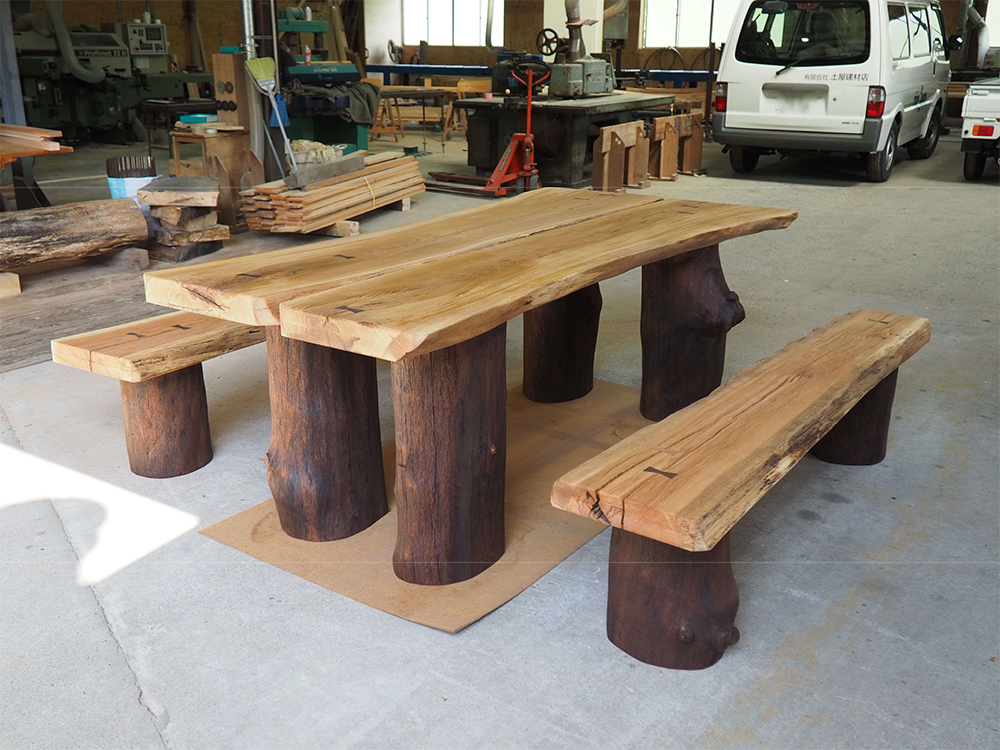 手作り家具：テーブル・ベンチ
